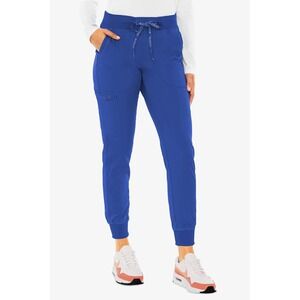 Med Couture Touch Performance Women's Royal Blue‎ Jogger Yoga Scrub Pants Small